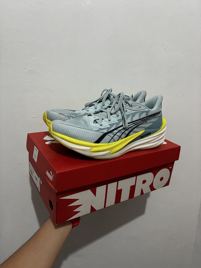 Puma DEVIATE NITRO 4 (Category: Sneakers) located in Bugasong. Submitted by donfierro69 (Listing ID 1463065368, Image 1). Description: FOR SALE PUMA Deviate Nitro 4 Fresh Water Lemon Crush UK 9.5 EUR 44 US 10.5 JPN 28.5CM Purchased for $180 at Taiwan Airport last April 2026 *Selling for 8,500* Priceis negotiable Mileage: 10km used twice RFS: Upgrade.