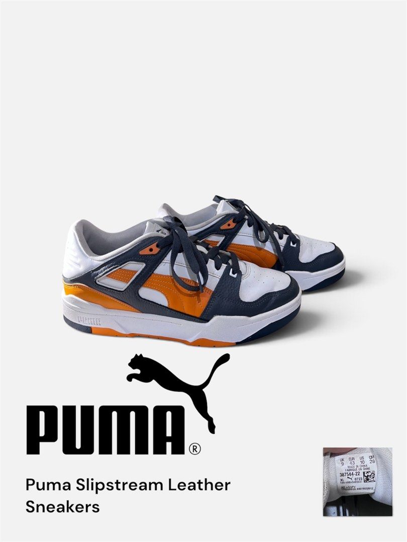 Puma Slipstream Leather Sneakers (Category: Sneakers) located in Binan City. Submitted by huntwear_.turtle (Listing ID 1462995786, Image 1). Description: Good condition and well taken care of. May signs of use pero maayos pa at marami pang magagamit. No box included. 📦.