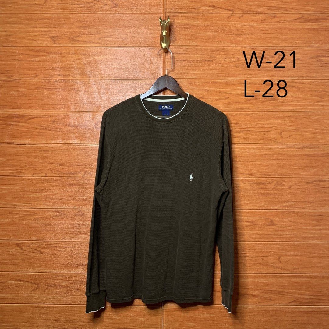Ralph Lauren RL Choco Brown Waffle Knit Pullover (Category: Tshirts & Polo Shirts ) located in Quezon City. Submitted by donklasiko (Listing ID 1462936605, Image 2). Description: Condition: 9.5+/10 Pristine condition Issue: non Refer to the dimension 🤗 PM FOR MORE DETAILS NO RETURN, NO EXCHANGE & NO REFUND! ✅I ALSO ACCEPT TRADE/SWAP TO ANYTHING JUST DROP YOUR OFFER Please manage your expectations, this is a secondhand item. What you see is what 