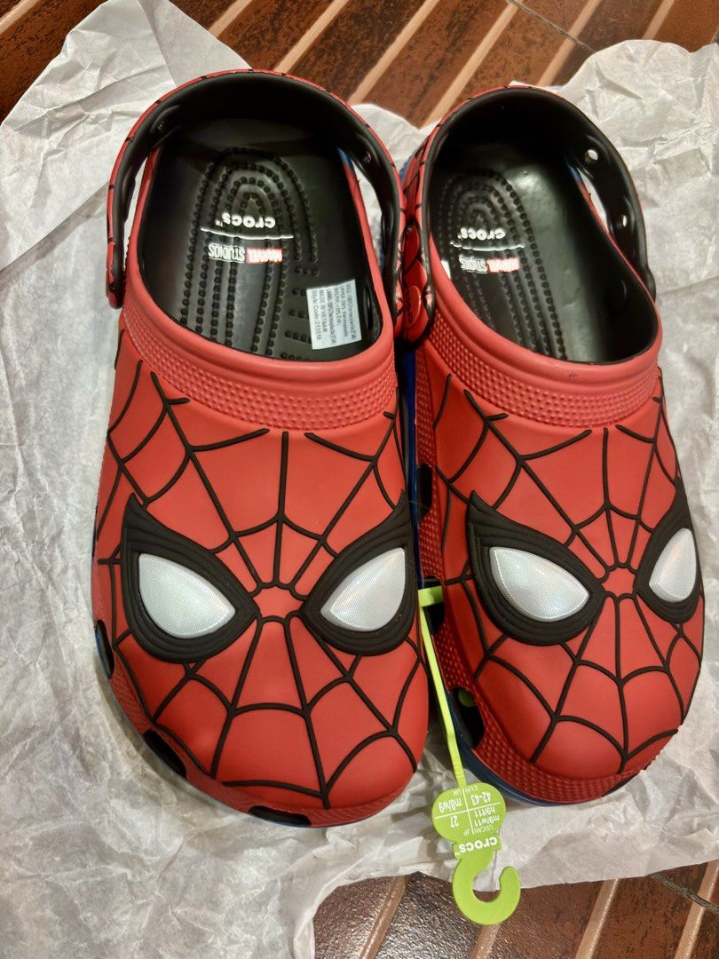 RARE FIND! Marvel Spider-Man Crocs (Size M9) — 100% Original! (Category: Slippers & Slides) located in Quezon City. Submitted by qnrbpgqymb (Listing ID 1463000936, Image 3). Description: Don’t regret missing out on this! This is one of the most sought-after collaborations right now, and finding a pair in this condition and size is getting harder by the day. Hardcore fans and collectors are hunting for these—once this pair is gone, it’s gone. Secu