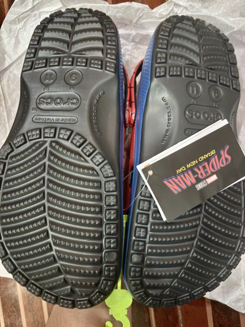RARE FIND! Marvel Spider-Man Crocs (Size M9) — 100% Original! (Category: Slippers & Slides) located in Quezon City. Submitted by qnrbpgqymb (Listing ID 1463000936, Image 2). Description: Don’t regret missing out on this! This is one of the most sought-after collaborations right now, and finding a pair in this condition and size is getting harder by the day. Hardcore fans and collectors are hunting for these—once this pair is gone, it’s gone. Secu