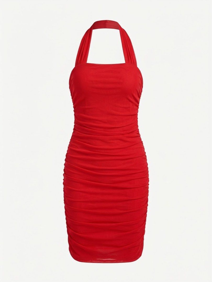 Red bodycon mesh dress (Category: Dresses) located in Cotabato. Submitted by krystal.archives (Listing ID 1463117114, Image 3). Description: Only wore once—Beautiful all-over ruched/gathered detailing that flatters your curves and creates a slim, sculpted silhouette..