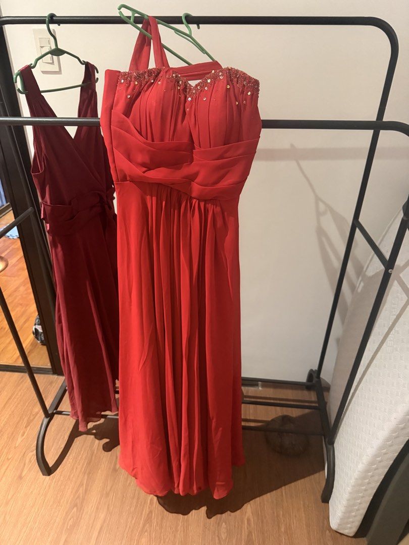 Red Halter Neck Beaded Maxi Dress (Category: Dresses) located in Paranaque City. Submitted by shopatnicx (Listing ID 1463000103, Image 1). Description: - Beautiful red maxi dress - Intricate beading on halter neck bodice - Flowy chiffon skirt - Ideal for formal events and parties - Worn only once for a wedding.