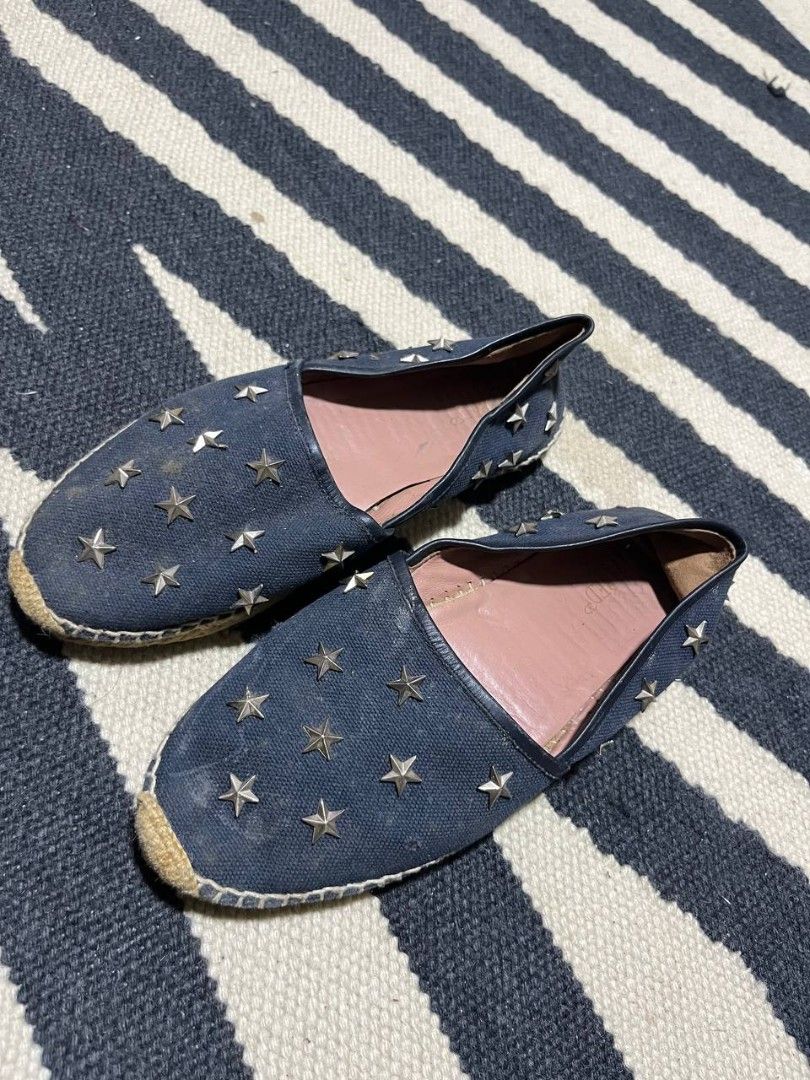 RED Valentino Star Studded Canvas Espadrilles. (Category: Flats & Sandals) located in Quezon City. Submitted by michypeachyy1 (Listing ID 1463043047, Image 1). Description: 1400 plus shipment only size 38.