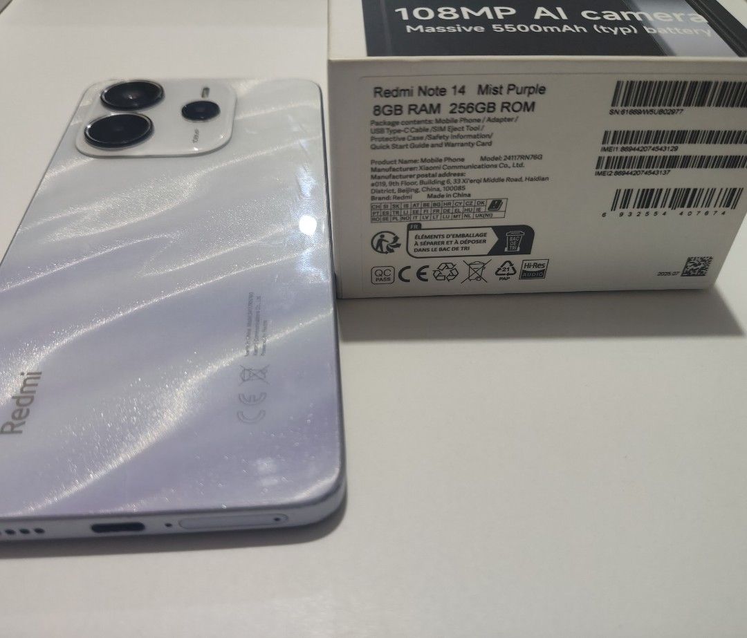 Redmi note 14 (Category: Early Generation Mobile Phones) located in Nabunturan. Submitted by eythell (Listing ID 1462909254, Image 3). Description: 📱 FOR SALE / FOR SWAP: Redmi Note 14 💰 Price: ₱7,000 🔄 Swap: Open for swap (Trade value higher / add cash) ✨ Quick Specs: * ⚡ 8GB + 8GB Virtual RAM / 256GB ROM * 📺 6.67" FHD+ AMOLED, 120Hz * 🚀 MediaTek Helio G99 Ultra * 📸 108MP Main + 20MP Selfie * 🔋 5,500mAh + 33W Fast Charge 📦 Inclusions: * 
