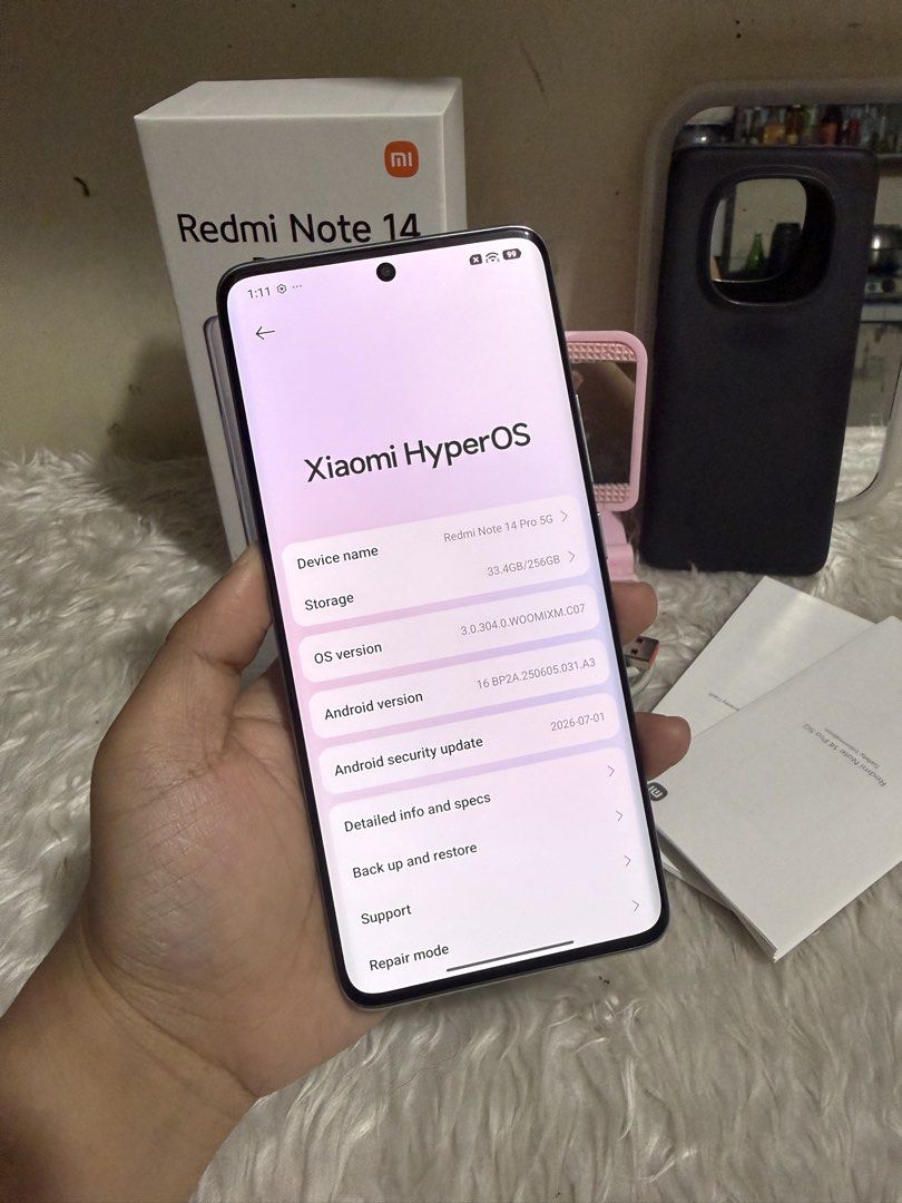 Redmi Note 14 Pro 5G (Category: Xiaomi) located in Pasig City. Submitted by rrpawnatics (Listing ID 1463024651, Image 3). Description: For Sale Only! NO TO SWAP. ❌ ₱12,000 ₱12,000 REDMI NOTE 14 PRO 5G Brandnew Condition 📌 NOT FINANCE ❌ • Gaming Chipset • 6.67” AMOLED DISPLAY • 120Hz REFRESH RATE • 1.5K RESOLUTION • 12GB+4GB • 256GB STORAGE - COMPLETE INCLUSION: UNIT CASE MANUAL BOX CHARGER Unli Reset sa meet-up. Unli Check sa meet-up. Pasig Pale