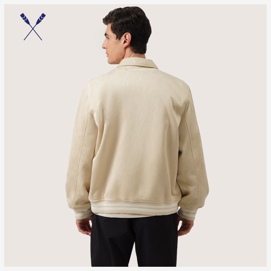 Regatta Bomber Jacket Faux Suede Cream (Category: Coats, Jackets and Outerwear) located in Pasay City. Submitted by xsamskie (Listing ID 1462885433, Image 3). Description: Regatta Bomber Jacket In Faux Suede With Snap Button Closure For Men (Cream) - Cream-colored varsity jacket - Button-up front with collar - Ribbed cuffs and hem for a snug fit - Small embroidered logo on the chest - Super comfy and stylish design - Ideal for casual everyday wea