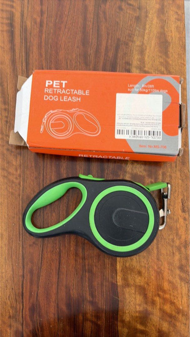 Retractable dog leash 8m (Category: Homes & Other Pet Accessories) located in Makati City. Submitted by faishr (Listing ID 1463007951, Image 1). Description: For dogs up to 50kg. New and unused - 350z Used - 100. Pick up in Paranaque .