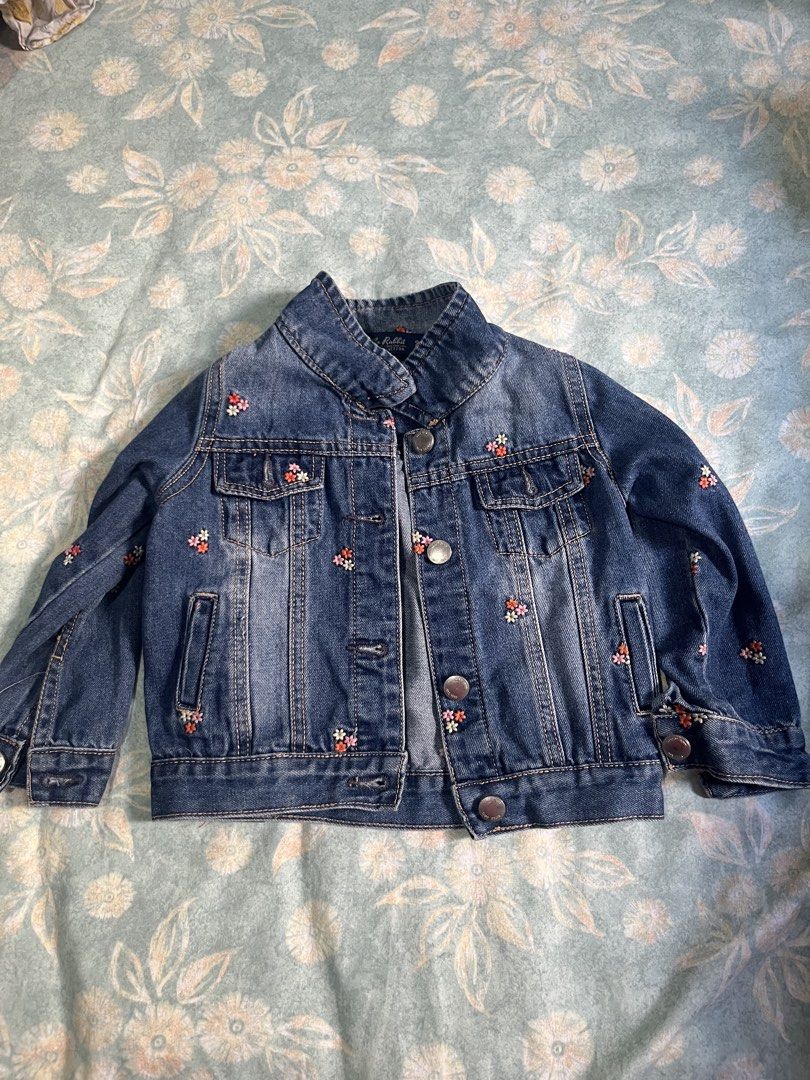 Robby Rabbit Denim Jacket with Floral Embroidery Size 2 (Category: Babies & Kids Fashion) located in Pasig City. Submitted by stormyera19 (Listing ID 1463029107, Image 2). Description: - Cute Robby Rabbit denim jacket - Size 2 - All-over small floral embroidery design - Button closures and pockets - may fit until 4 years old petite - honest flaw inside jacket (I can rewash before shipping) 📌 Condition & Details: Pre-loved unless stated as Brand 