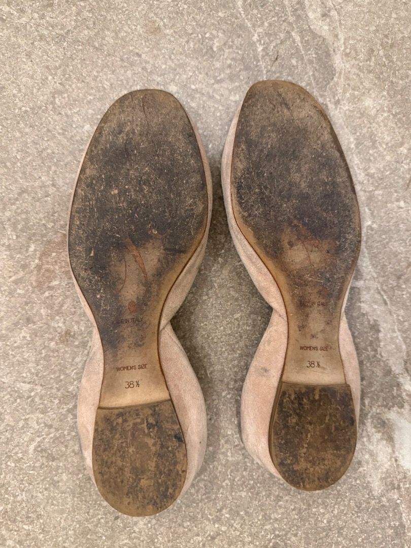 Roger Vivier Vivier Flats Size 38.5 (Category: Flats & Sandals) located in Quezon City. Submitted by ilabluxe (Listing ID 1462887683, Image 2). Description: - Brand: Roger Vivier - Type: Flats - Color: Light Beige/Grey Suede - Feature: Iconic Buckle Detail - Size: 38.5 - Origin: Made in Italy - Condition: Shows some wear on soles and insoles, but still has significant life remaining. No box and pls always think this is pre owned and you are not b