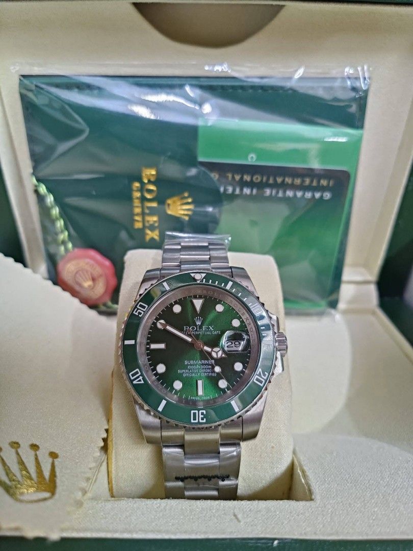 Rolex Submariner Watch - Black, Green, Blue Bezel Options (Category: Luxury Watches) located in Manila. Submitted by chaionlineshop (Listing ID 1462997921, Image 2). Description: - Authentic Rolex Submariner watch - Comes complete with original box and warranty card - Choose from three stunning bezel colors: classic black, vibrant green, or deep blue - An exceptional timepiece for any discerning watch collector - Message us for more details and p