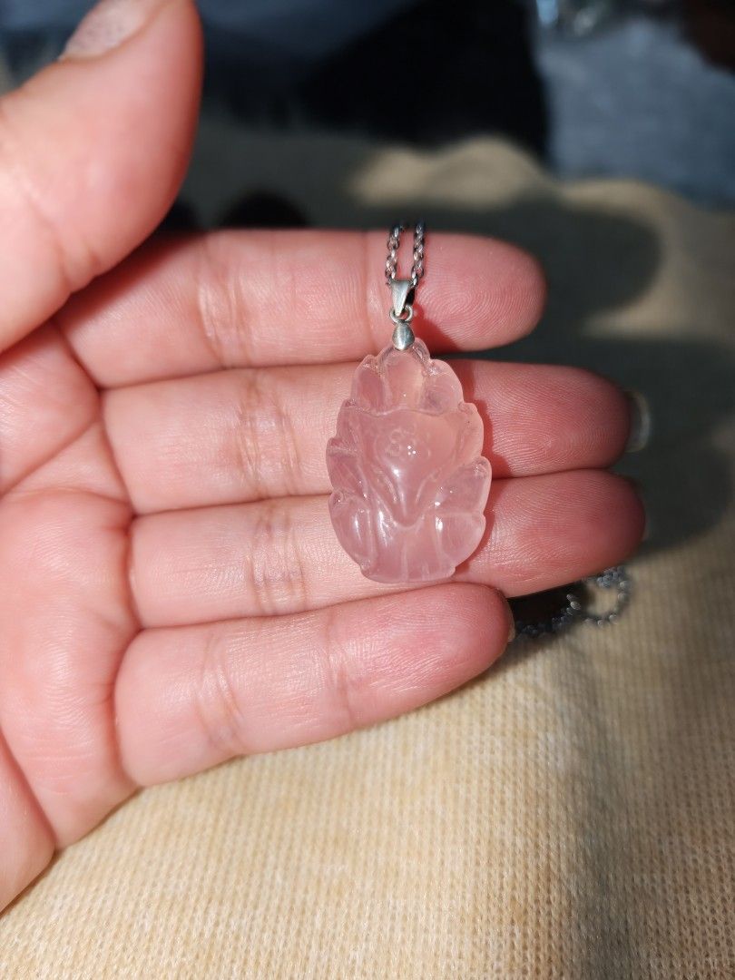 Rose Quartz 9 Tailed Fox (Category: Necklaces) located in Quezon City. Submitted by piaoliangcollections.ph (Listing ID 1463091866, Image 3). Description: Price is per Piece. PM for sure buyer. Natural Rose Quartz. The Stone for Unconditional Love..