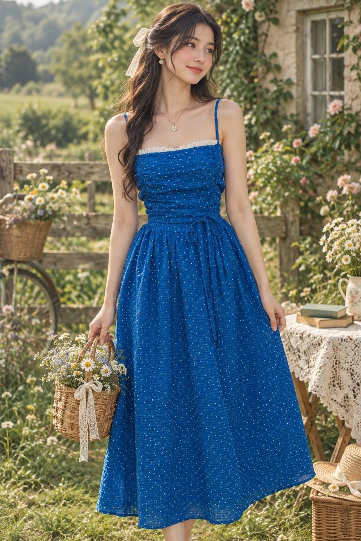 Ruched Bodice Blue Polka Sundress (Category: Dresses) located in Pagudpud. Submitted by altheacee063978 (Listing ID 1463095172, Image 1). Description: .