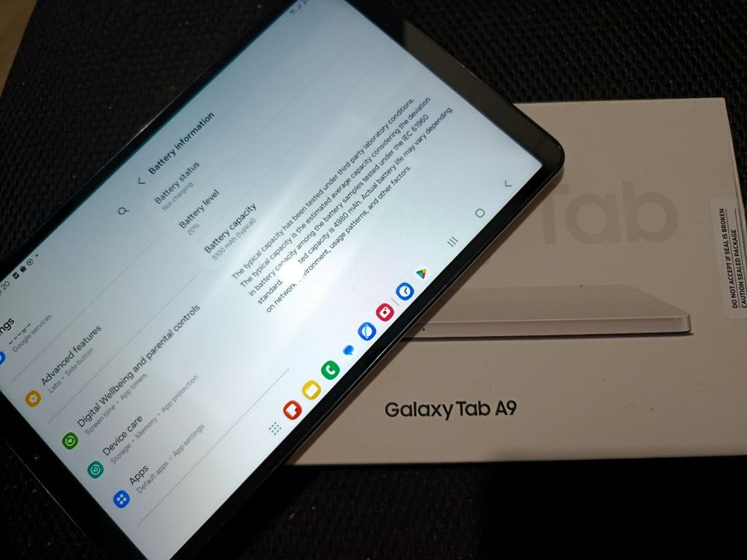 BNEW - Samsung Galaxy Tab A9 SM-X115 (Category: Samsung) located in Quezon City. Submitted by SweetPea17 (Listing ID 1463003192, Image 3). Description: - Brand: Samsung - Model: Galaxy Tab A9 SM-X115 - Color: Dark Gray - Condition: Excellent - Ideal for: Browsing, streaming, everyday tasks - Sleek and portable design.
