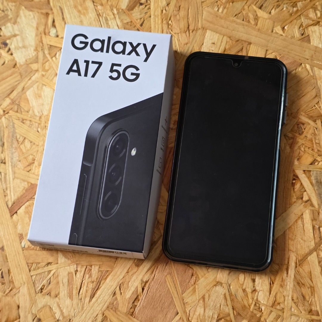 Samsung Galsxy A17 5G (Category: Samsung) located in Pasay City. Submitted by xsamskie (Listing ID 1462895163, Image 1). Description: - Samsung Galaxy A17 5G - 128GB Storage - Color: Black - Unused c to c cable - TG installed - Includes 2 free case - Includes 25W fast charger sealed.