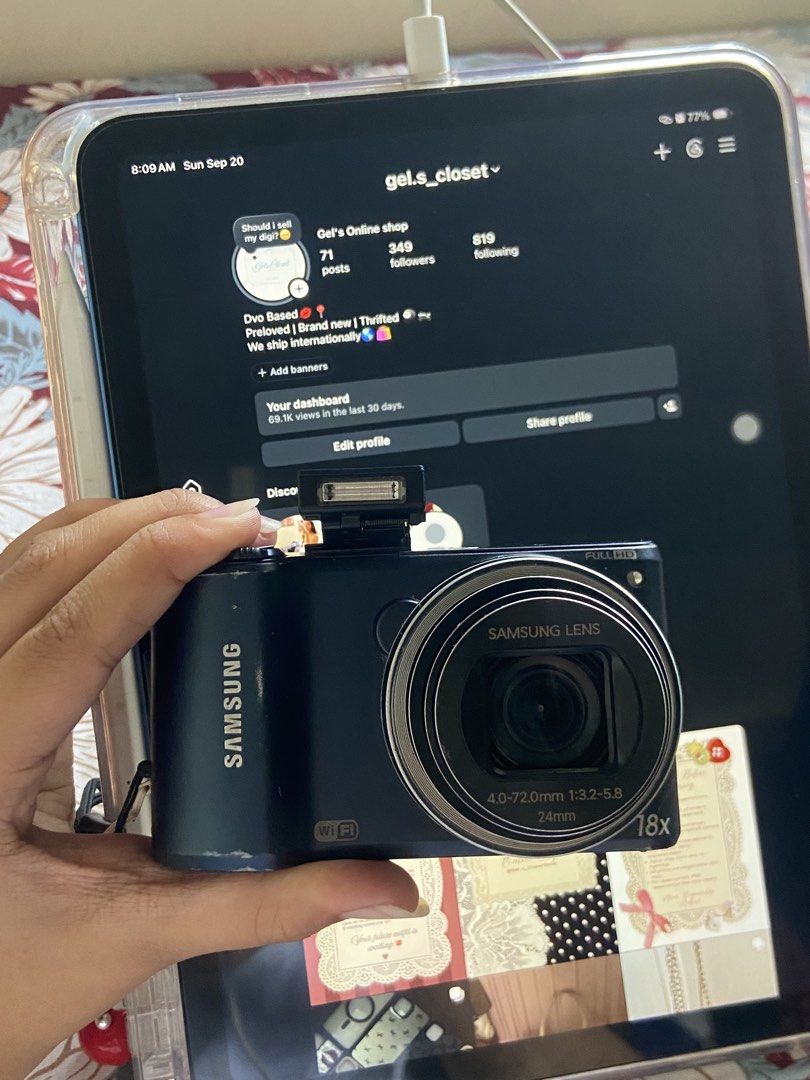 Samsung Wb250f Digital camera (Category: Camera Bags & Carriers) located in Davao. Submitted by gels.closet (Listing ID 1463018567, Image 1). Description: Samsung WB250F PRICE: 🏷️₱4,500 (negotiable) FEATURES: • 14.2 MP • 18x Optical Zoom Lens • 3.0-inch Hybrid Touch screen • Full HD Video Recording • Pop-up flash • Optical Image Stabilization • Smart Wifi connectivity INCLUSIONS: • Unit • Battery • Battery Charger • Wired Charger • Samsung Lanya