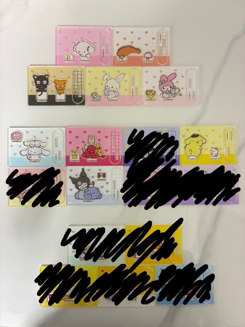 全新sanrio 盲抽立牌～ #Hello Kitty #小麥粉 #三文魚 #Wish & Mell #Marron Cream #Melody #肉桂狗 #Kuromi #布甸狗 #pc狗 #XO #Ushahana （分類：互動玩具）位於 Hong Kong。 由 mo.chu 提交（商品編號 1462540697，圖片 1）。簡介： 全新sanrio 盲抽立牌～ 📍上行 $20@ 📍中行 $25@ 📍下行 $30@ + $5（平郵郵費） ** 多要及快付款優先** 平郵自付（不包險）/ 順豐到付。