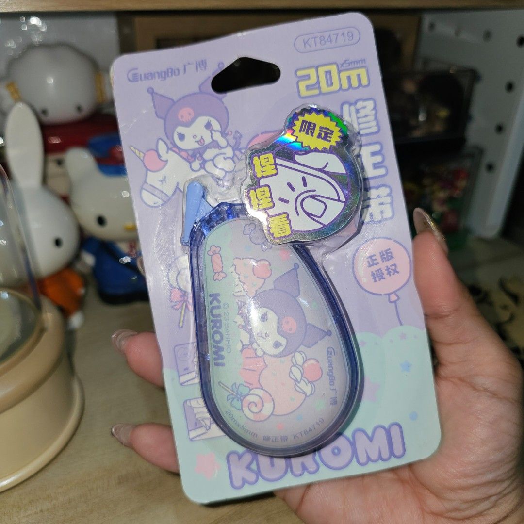 Sanrio Kuromi Correction Tape (Category: Stationery & School Supplies) located in Manila. Submitted by lovelylovesjapan (Listing ID 1462991839, Image 2). Description: 🌸The item is on-hand and authentic from Japan 🌸Mode of Payment (MOP): GCASH/Bank Transfer 🌸Mode of Delivery (MOD): J&T or Lalamove (Shipping every Saturday and Sunday) Notes: 🩷Breakable items are packed with care and caution. Seller will not be held liable for any damages incurr