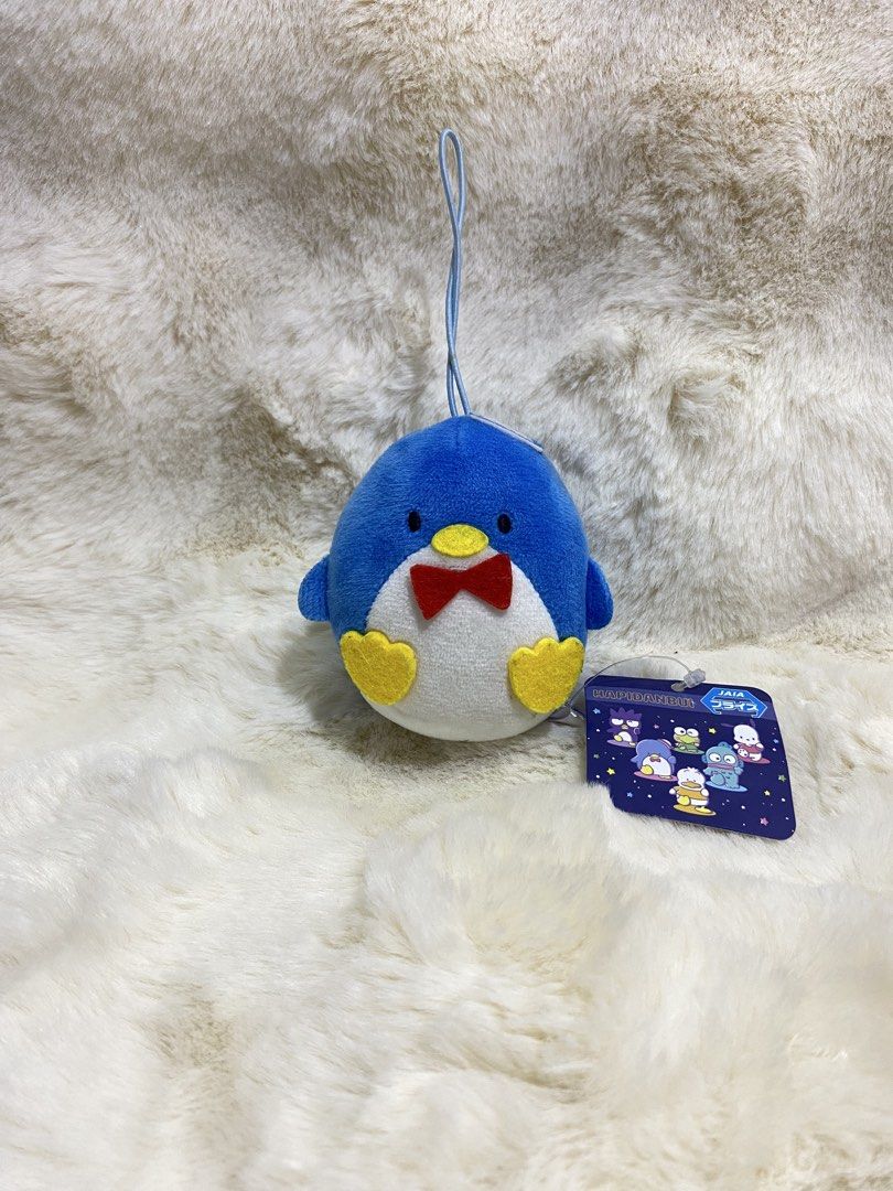 Sanrio Tuxedo Sam Penguin Plush Charm (Category: Plushies & Soft Toys) located in Kalibo. Submitted by ollie_stuffshop (Listing ID 1463079505, Image 1). Description: Before you send your inquiries: ❗️Last Price is already posted ❗️Manage your expectations, WYSIWYG ❗️May need washing ❗️Dropoff is every Wednesday & Sunday - Adorable Tuxedo Sam plush toy - Features his iconic red bow tie - Includes a convenient loop for hanging - Ideal for decoratin