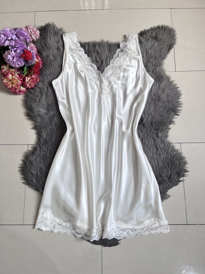 Satin nighties (Category: Undergarments & Loungewear) located in Manila. Submitted by sahm_shopfashion (Listing ID 1462993074, Image 1). Description: -soft satin -soft trim lace .