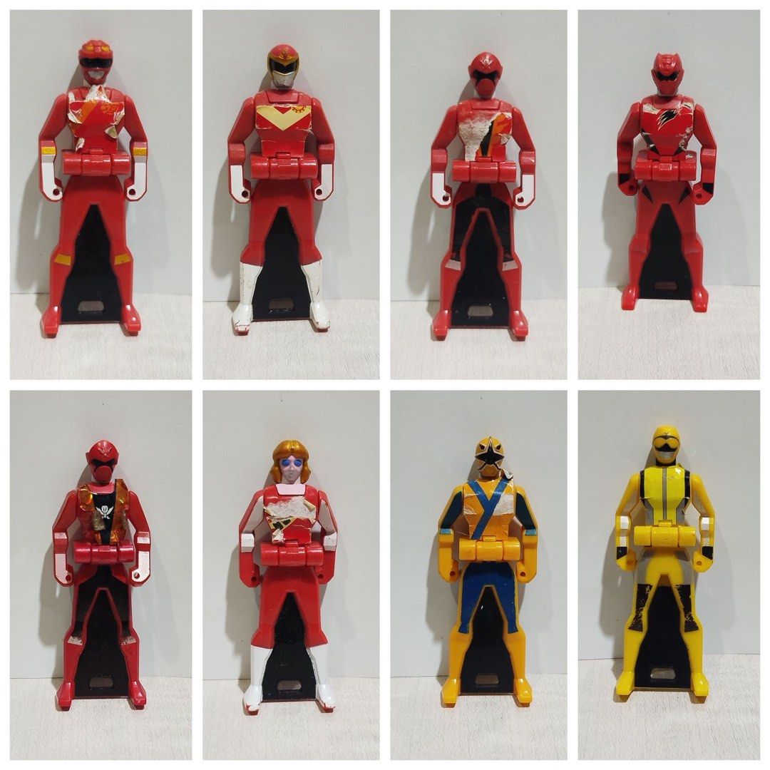 Sentai, Power ranger Non DX key (Category: Action & Battle Toys) located in Santa Rosa. Submitted by toysandusbmg (Listing ID 1462978797, Image 2). Description: Sentai, Power ranger Non DX key 65 php each - Preowned items from Japan - sold per piece, please see attached pictures for reference. 🚦Noticeable issue on sticker, some have damage and doesnt stick well. Please Manage your expectation Location: White Drawer.