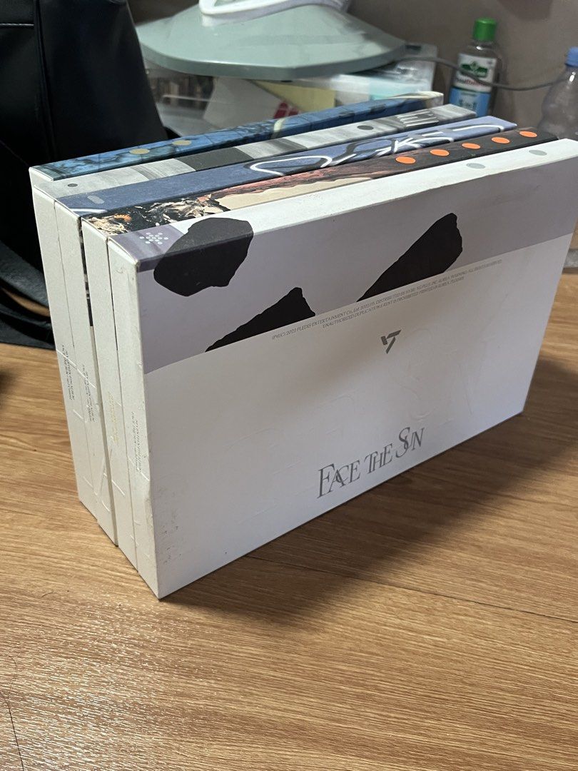 SEVENTEEN Face the Sun Album Set (Category: CDs & DVDs) located in Manila. Submitted by mcqueendumps (Listing ID 1463081190, Image 1). Description: - SEVENTEEN Face the Sun albums - Multiple versions available - Please check photos for detailed condition - Feel free to ask any questions!.