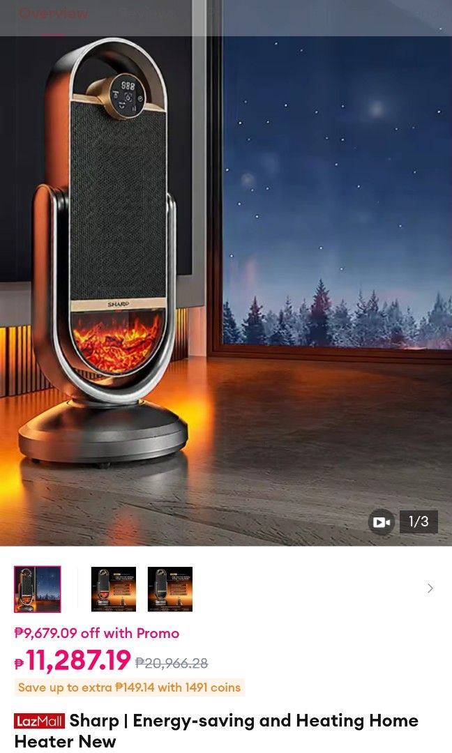 Sharp Heater (Category: Air Conditioning and Heating) located in Manila. Submitted by jhaymar_hernandez (Listing ID 1462890626, Image 2). Description: ‼️PRE-ORDER SALE!‼️ 7,500 Nalang! Presyong pamasko nayan. 11,200+ presyo nyan sa blue app baka tawaran mo pa (Sharp Brand) - Sharp warm cube heater rapid heating remote control ambiance version Location: Cogeo Gate 2 Antipolo City.