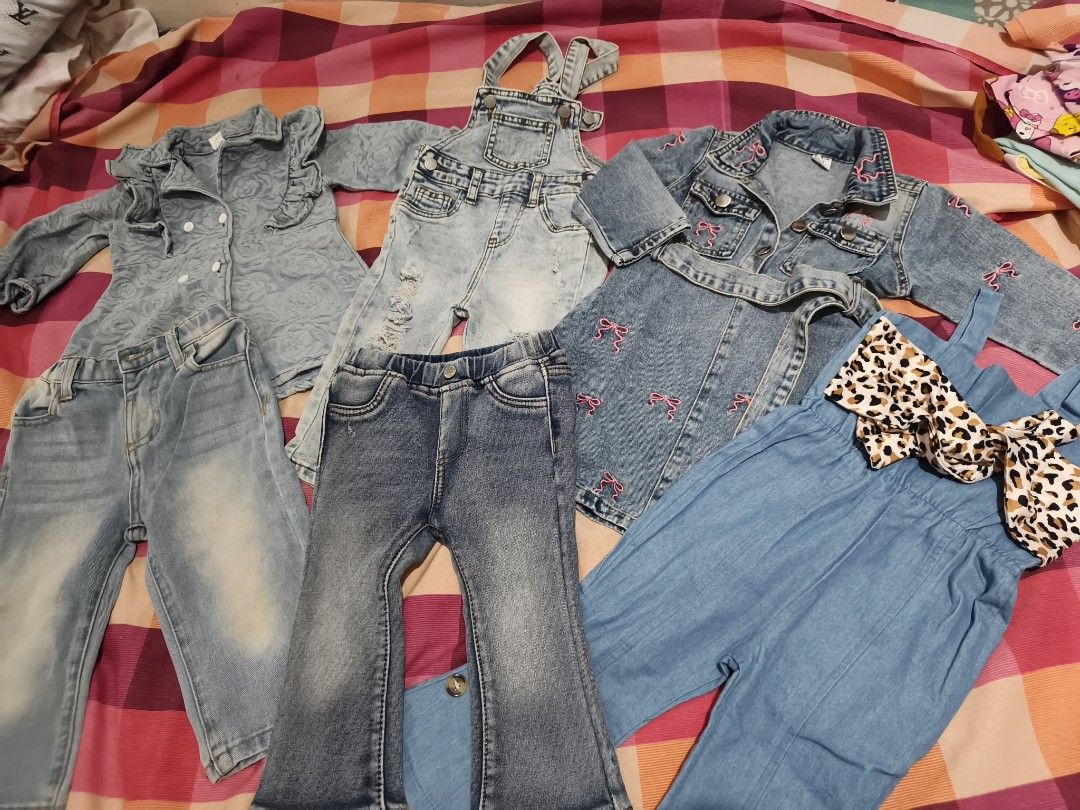 Shein Denim (Category: Babies & Kids Fashion) located in Antipolo. Submitted by nobleshark-4b08 (Listing ID 1463029057, Image 1). Description: For take all Used once and twice Shein Brand 6-9 9-12 12-18 Loc. Antipolo/ Tondo Manila.