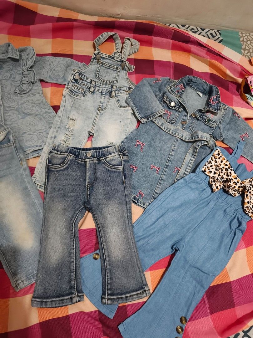 Shein Denim (Category: Babies & Kids Fashion) located in Antipolo. Submitted by nobleshark-4b08 (Listing ID 1463029057, Image 3). Description: For take all Used once and twice Shein Brand 6-9 9-12 12-18 Loc. Antipolo/ Tondo Manila.