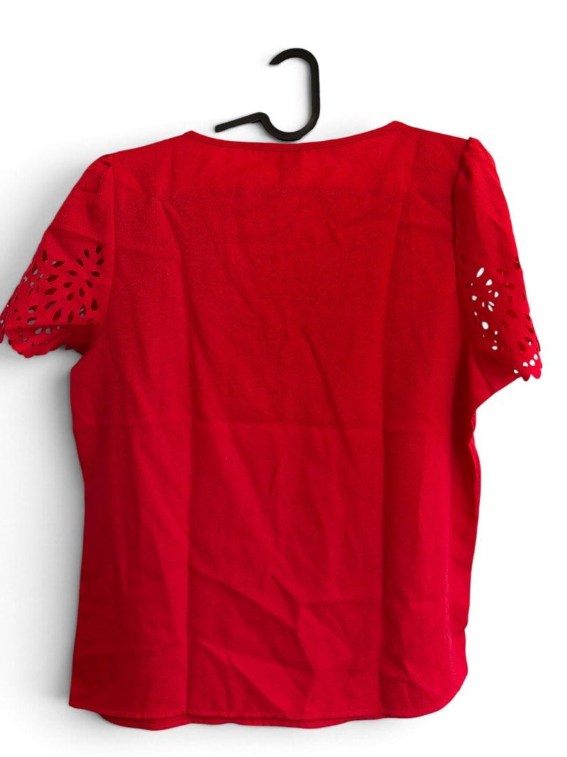 SHEIN red blouse (Category: Blouses) located in Santol. Submitted by lululane (Listing ID 1462956161, Image 2). Description: .
