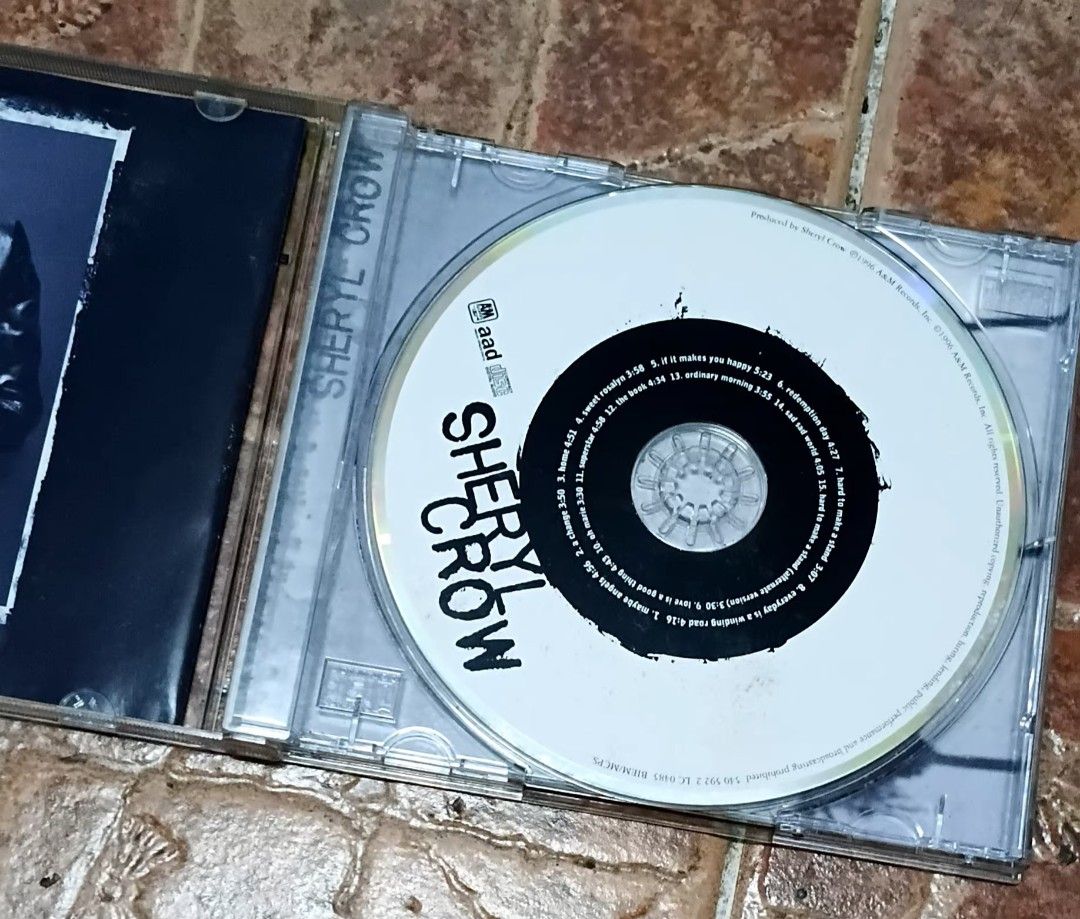Sheryl Crow Self-Titled CD (Category: CDs & DVDs) located in Quezon City. Submitted by dancatz (Listing ID 1463073106, Image 2). Description: □ P 250.00 - Sheryl Crow's self-titled album - Original pressing from 1996 - Features hit songs: 'If It Makes You Happy', 'Everyday Is A Winding Road', and more - Perfect for any music collection - All tracks listed on the back cover LFB Seller's location : Brgy. Sta. Teresita Quezon City Please DM for more
