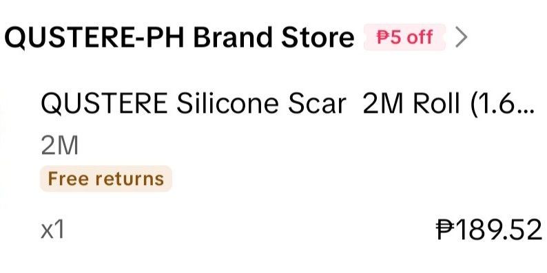 Silicone Scar Sheet (Category: Body Care) located in Caloocan City. Submitted by joysian_ (Listing ID 1462952784, Image 3). Description: .