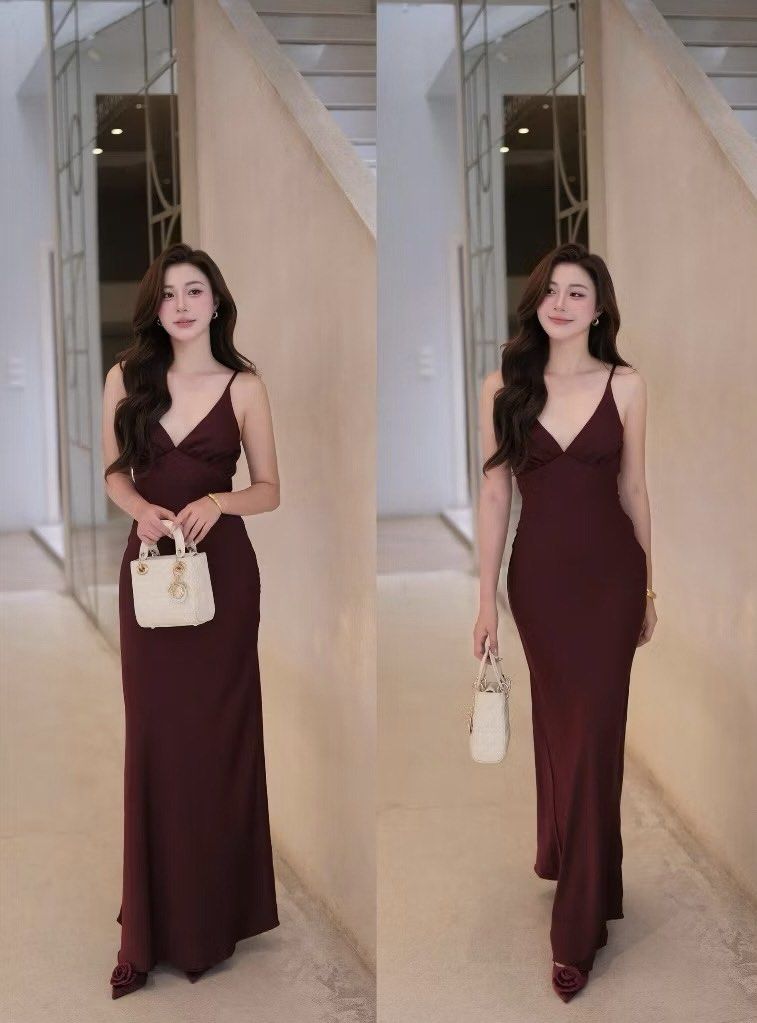 Silk Satin Long Dress (Event) (Category: Dresses) located in Mabalacat. Submitted by fusecollective (Listing ID 1462929995, Image 1). Description: Used once, medyo maluwag sa bust area ko. Quality satin/silk fabric. Size: Medium Brand: Vietnamese Brand from orange app 🛵 J&T Sf: ₱95 from Pampanga to Manila 💵 MOP: Gcash or Bank Transfer .