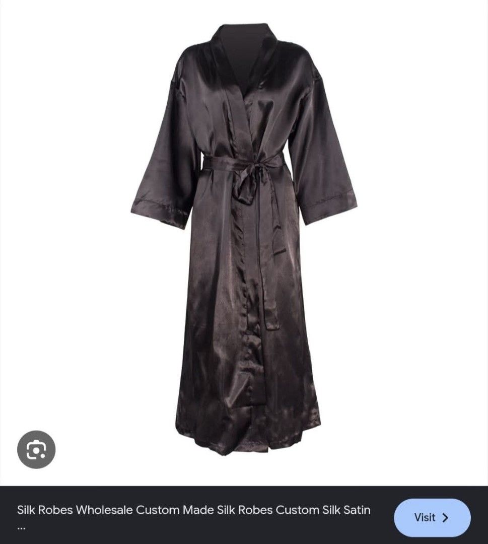 Silk Satin Robe (Category: Coats, Jackets and Outerwear) located in Lipa City. Submitted by appleblossomscloset_abc (Listing ID 1463040872, Image 1). Description: 📸 (First Photo) Reference Photo Only (from Google) This image is for reference to show the style/design only. Actual item may vary slightly in color, fabric, or details. Rest assured the item is of good quality! 💛.
