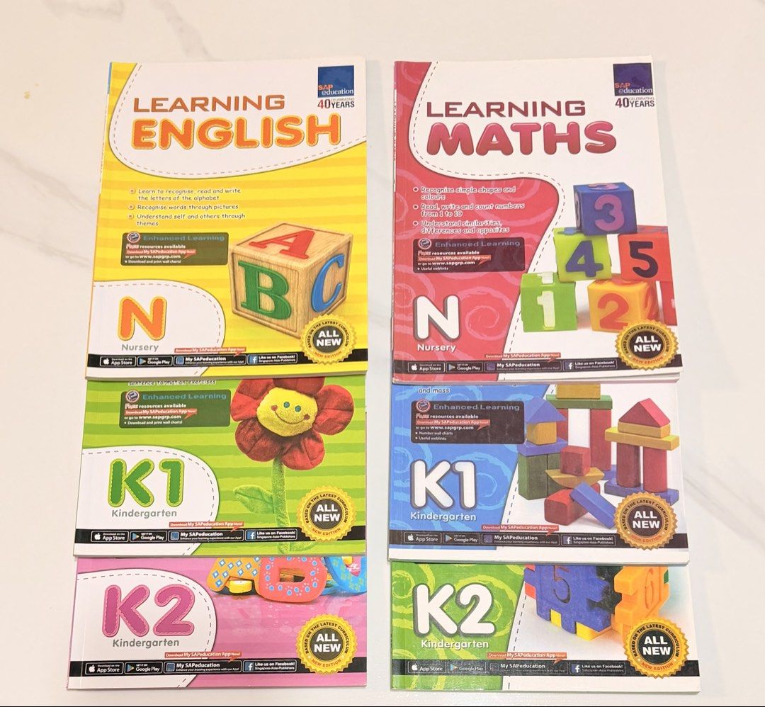 Singapore Asia Publishers Learning English / Maths ～ N / K1 / K2 （分類：教科書）位於 Hong Kong。 由 easymnm 提交（商品編號 1463078161，圖片 1）。簡介： Singapore Asia Publishers Learning English Singapore Asia Publishers Learning Maths ～ N / K1 / K2 大部分未做過，只有小部分鉛筆寫過，可以擦走 $150 ～ 6 本，$30～ 1 本。