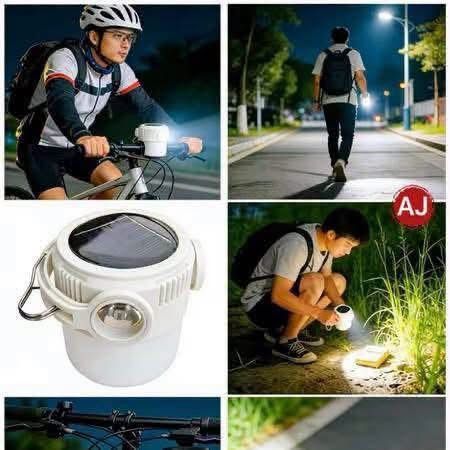 Solar Camping Lantern with Type-C Charging (Category: Hiking & Camping) located in Manila. Submitted by chaionlineshop (Listing ID 1462982213, Image 3). Description: - Portable solar camping lantern - Charges via solar or Type-C - 4 brightness levels - Power display - Built-in large capacity lithium battery - Constant current lighting - Ideal for camping, cycling, and other outdoor activities - Easy to hang with built-in hook.