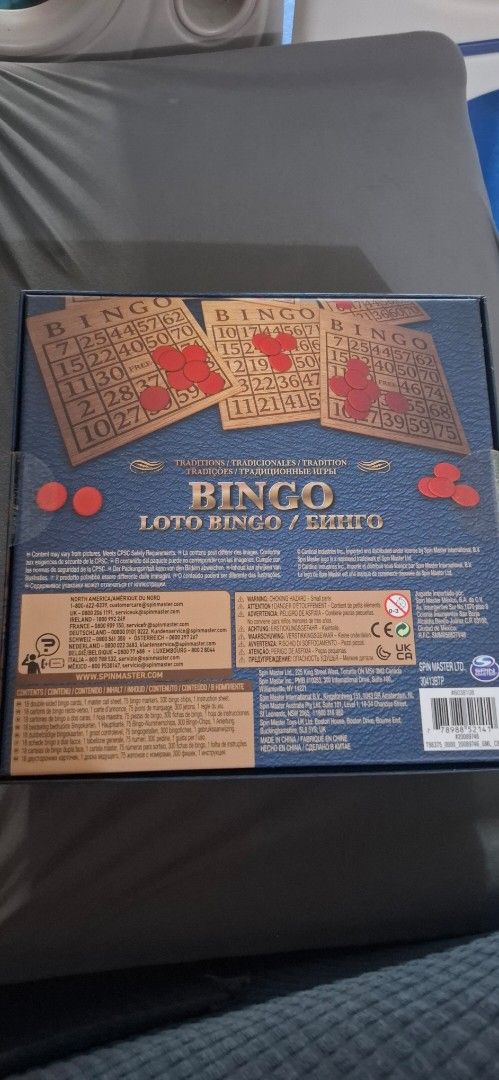 Spin Master Bingo Loto Bingo Traditional Game (Category: Board Games & Puzzles) located in Makati City. Submitted by fitnessgirl88 (Listing ID 1462904746, Image 2). Description: - Classic Bingo Game for Family Fun - Complete set included, ready to play - Perfect for parties and casual game nights - Easy to learn and enjoy for all ages - Brand new and sealed last price at 200.