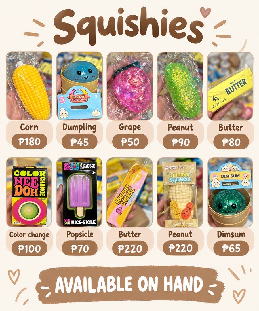 Squishy Squishies (Category: Designer & Blind Box Toys) located in Quezon City. Submitted by geeianbr (Listing ID 1463079786, Image 1). Description: .