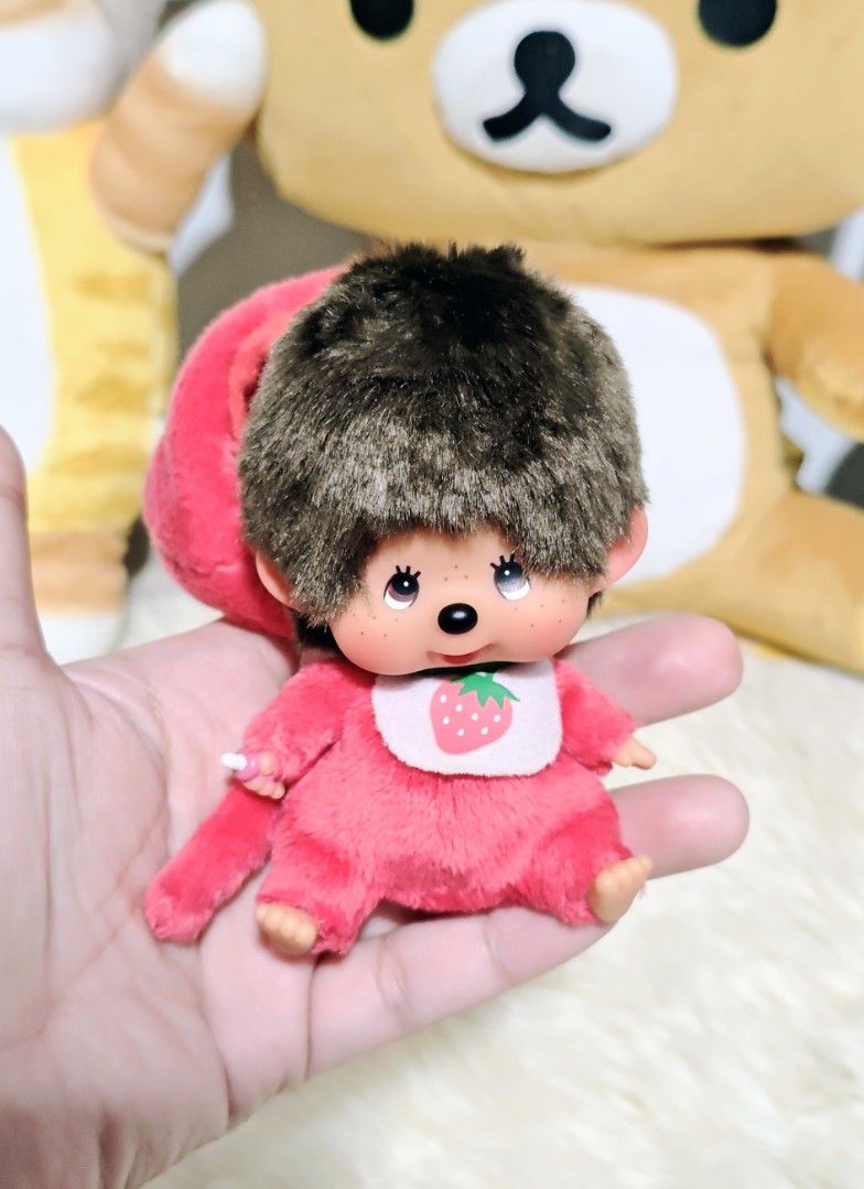 RARE Strawberry Monchichi (SEKIGUCHI) (Category: Plushies & Soft Toys) located in Manila. Submitted by yourfavoritethings7 (Listing ID 1462982406, Image 3). Description: .