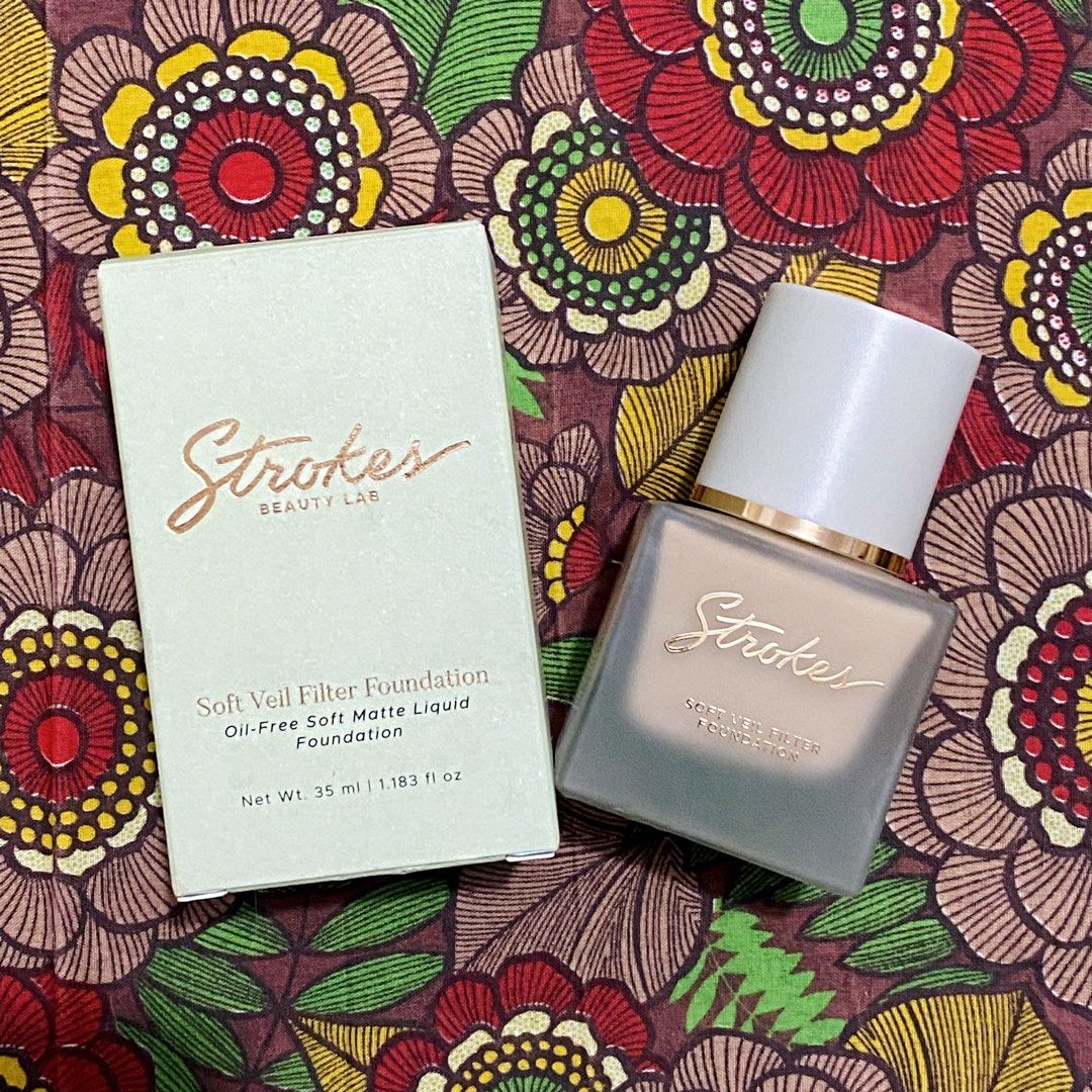 Strokes Beauty Foundation Light Neutral (Category: Makeup) located in Lubao. Submitted by siennaelys (Listing ID 1463012915, Image 1). Description: I just used only one pump for swatching RFS: Wrong Shade - Strokes Beauty Lab Soft Veil Filter Foundation - Oil-free, soft matte liquid formula - Provides a smooth, filtered finish - Perfect for a natural makeup look - 35 ml bottle.