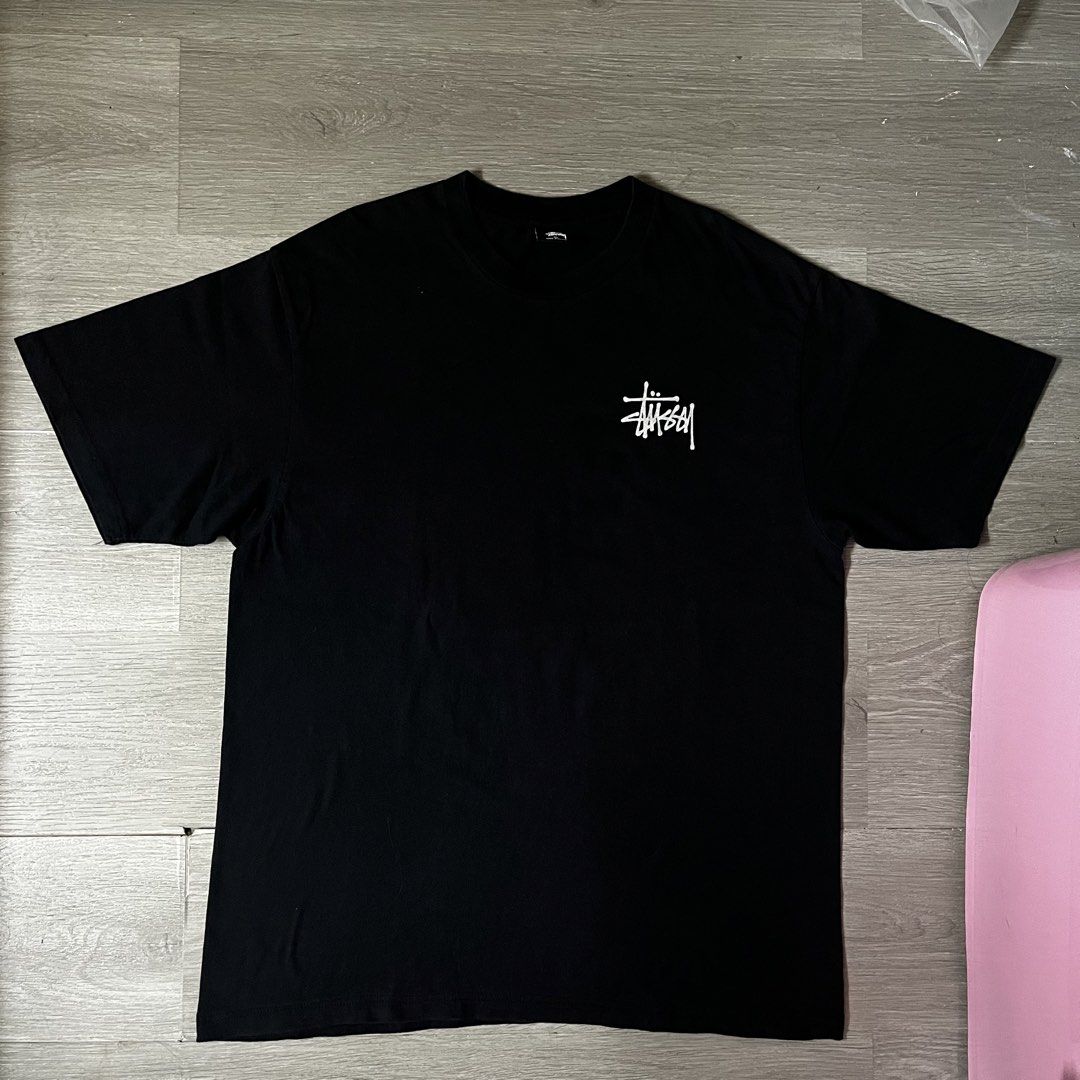 Stussy Basic Tee w/ Back print (Black) (Category: Tshirts & Polo Shirts ) located in Imus. Submitted by eyruh (Listing ID 1463083910, Image 1). Description: Authentic XL on tag 30 length / 22 width Color rate: 9.5/10 Excellent condition Silver glitter-like print.