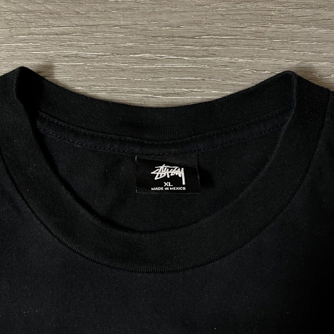 Stussy Basic Tee w/ Back print (Black) (Category: Tshirts & Polo Shirts ) located in Imus. Submitted by eyruh (Listing ID 1463083910, Image 3). Description: Authentic XL on tag 30 length / 22 width Color rate: 9.5/10 Excellent condition Silver glitter-like print.