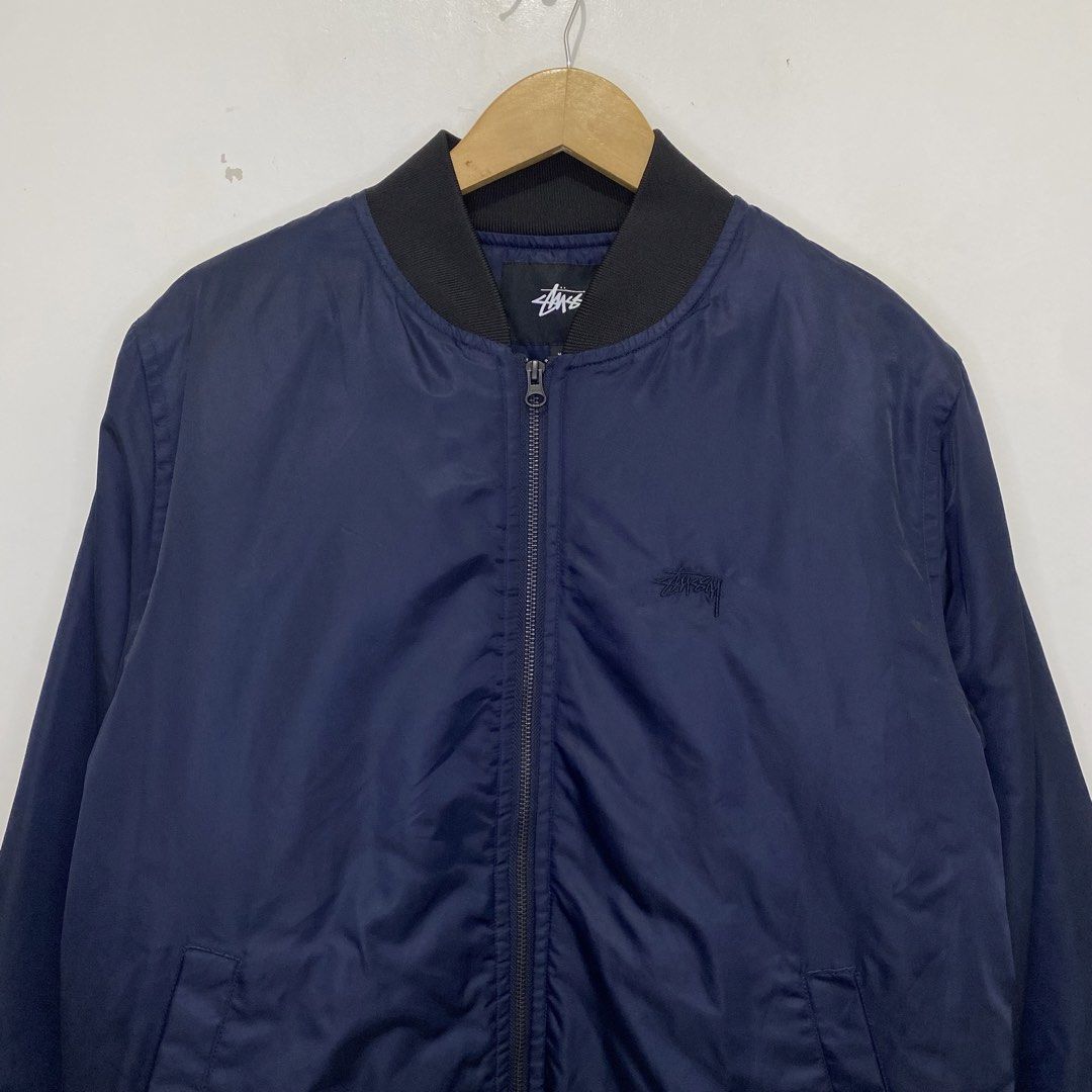 Stussy Bomber Jacket (Category: Coats, Jackets and Outerwear) located in Tanauan. Submitted by flexingthriftsph (Listing ID 1463055933, Image 3). Description: Stussy Bomber Jacket Medium on tag 23 inches - chest 27.5 inches - length Excellent condition -3,000.00.