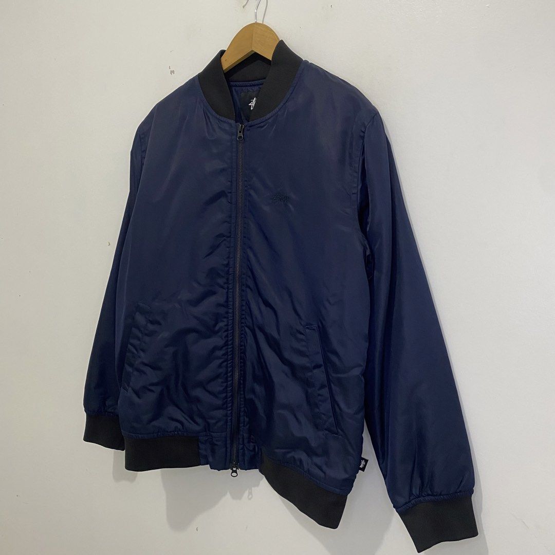 Stussy Bomber Jacket (Category: Coats, Jackets and Outerwear) located in Tanauan. Submitted by flexingthriftsph (Listing ID 1463055933, Image 2). Description: Stussy Bomber Jacket Medium on tag 23 inches - chest 27.5 inches - length Excellent condition -3,000.00.