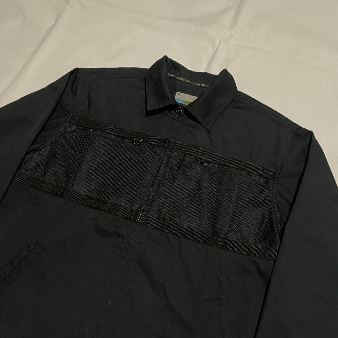 Sumgic Japan Zippered Mesh Chest Panel-Harrington Work Jacket (Category: Coats, Jackets and Outerwear) located in Angeles City. Submitted by clutterdisposal (Listing ID 1463050878, Image 2). Description: - Width: 22 inches - Length: 25 inches - Condition: Excellent - Size Tagged: M.