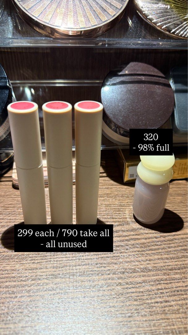 sunnies face lip ting (Category: Makeup) located in Manila. Submitted by xu_yans (Listing ID 1463054902, Image 1). Description: lip tint 299 each shades: tea rose, gem, lychee liquid blush 320 shade: trance.