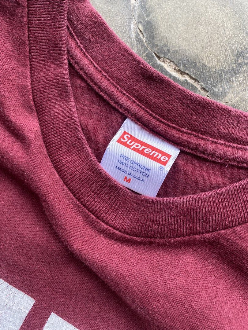 Supreme (Category: Tshirts & Polo Shirts ) located in Cebu City. Submitted by driftdept (Listing ID 1463087178, Image 3). Description: Authentic Supreme 22x29 ₱1499 Issue: Hairlines.