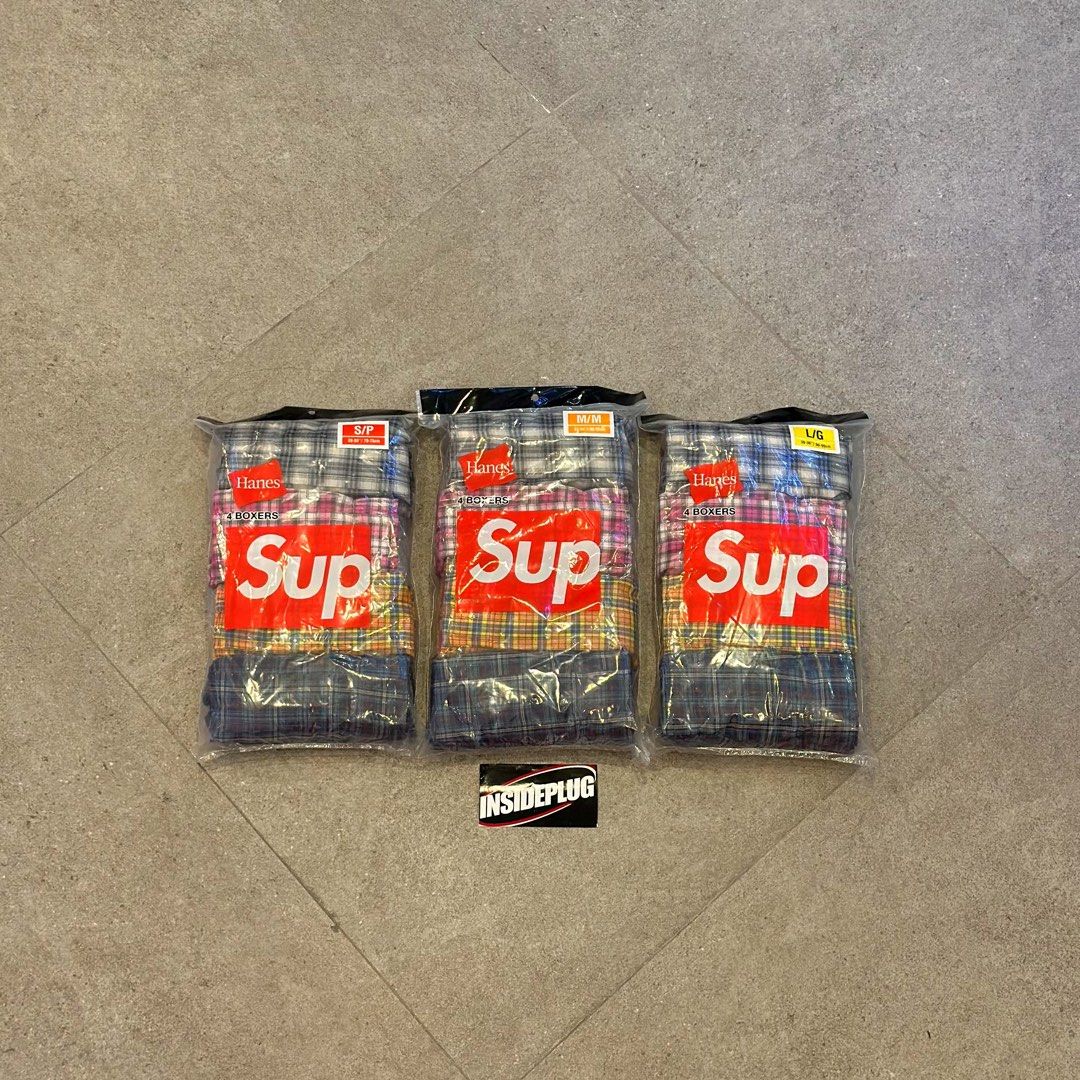 Supreme Hanes Plaids Boxer (Category: Underwear) located in Quezon City. Submitted by inside_plug (Listing ID 1462999178, Image 1). Description: For Sale Supreme Hanes Plaids Boxer Small, Medium, and Large Brandnew Dm us to purchase.