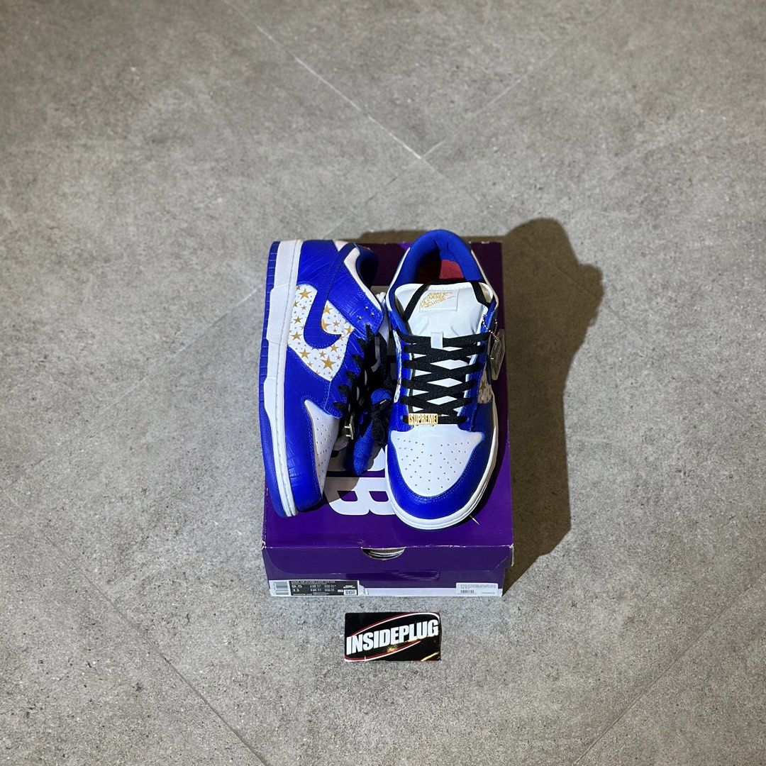 Supreme Nike SB Dunk Stars Hyper Royal (Category: Sneakers) located in Quezon City. Submitted by inside_plug (Listing ID 1462993988, Image 1). Description: For Sale Supreme Nike SB Dunk Stars Hyper Royal 9 mens and 9.5 mens Brandnew Dm us to purchase.