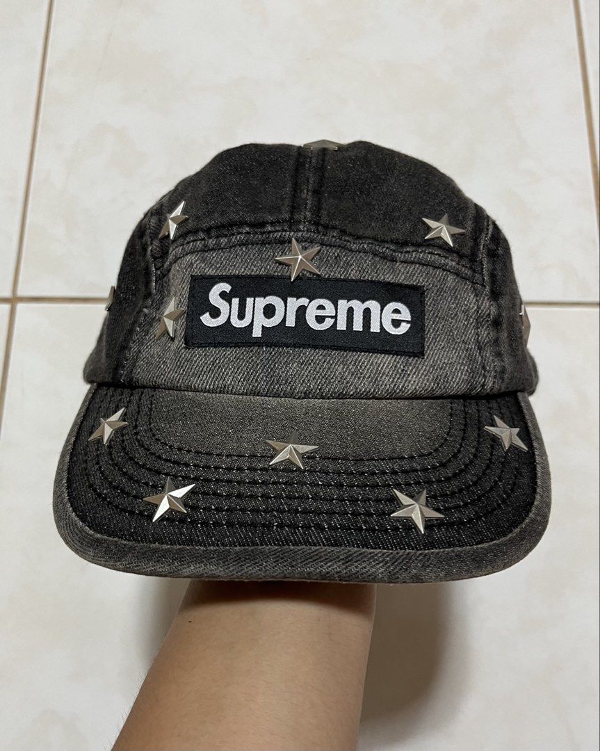 SUPREME STARS STUDDED DENIM CAMP CAP (Category: Caps & Hats) located in Cavite. Submitted by drip_syndicate (Listing ID 1463102748, Image 2). Description: CONDITION: 9.5/10 COLOR RATE: 9.5/10 NO ISSUE .